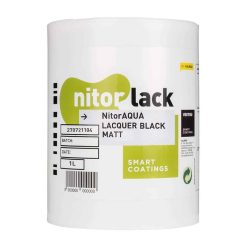   N270712104 NitorLACK NitorAQUA waterbased matte black lacquer - 1000ml can