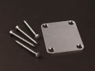 NBS-3-AC Gotoh Master Relic Collection neck plate for guitar, including 4 screws, aged chrome