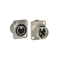   NC-3-FDLX Neutrik  xlr chassis connector, female, 3-pole, d housing