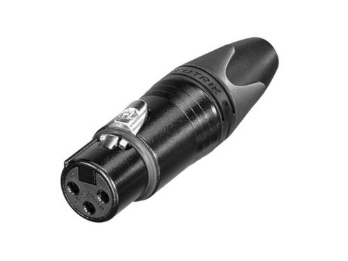 NC-3-FXXBAG Neutrik  xlr plug, female, 3-pole, silver contacts, black housing