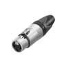 NC-3-FXX Neutrik  xlr plug, female, 3-pole, silver contacts, nickel housing