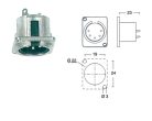 NC-5-MDL1 Neutrik  xlr chassis connector, male, 5-pole, d housing