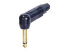 NP-2-RXB Neutrik  jack plug, 6,3 mm, 2-pole, gold contacts, angled black