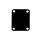 NP-64-B Boston  neck mounting plate, 64,2x51mm, rectangular, black