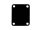 NP-64-B Boston  neck mounting plate, 64,2x51mm, rectangular, black