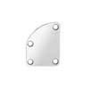 NP-76-C Boston  neck mounting plate, 64,5x51,4mm, for contoured body heel, chrome