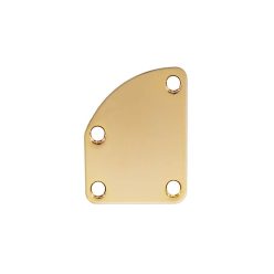   NP-76-G Boston  neck mounting plate, 64,5x51,4mm, for contoured body heel, gold