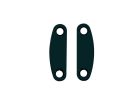 NP-82-B Boston  neck mounting plates, 50,5x15,1mm, 2 pcs, black