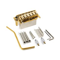   NS510TSFE1G Gotoh  tremolo, pitch 10.5mm, steel block, steel solid saddles, 2 pivot points, gold