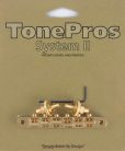 NVR2-G TonePros  NVR2 tune-o-matic bridge, for USA guitars, gold