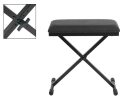 OB-160 Boston  keyboard bench, X-model, black leather look seat (53,5x29,5 cm.), made in EU, black