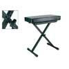 OB-80 Boston  keyboard bench, X-model, black, leather look seat (51x25 cm.)