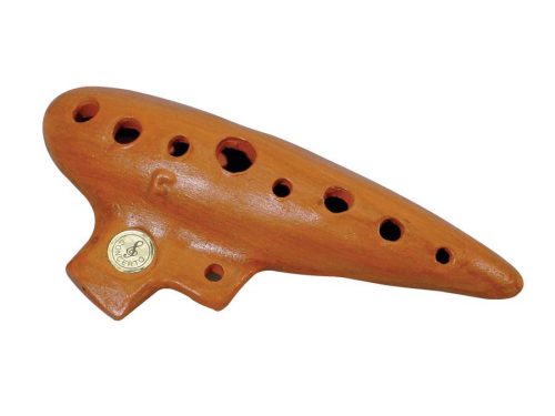 OC-15-F Schwarz  ocarina, ceramic, with bag, key: F, 15 cm