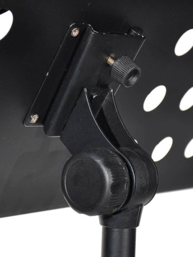 Boston OMS-280 Faltbarer Notenständer aus perforiertem Stahl – Pult 49 × 34 cm, Höhe 70-130 cm, zweiteiliges Design, Dreibein