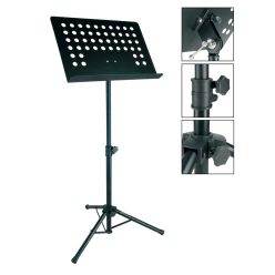   OMS-302 Boston  metal music stand, black, perforated desk, desk size 48x35cm