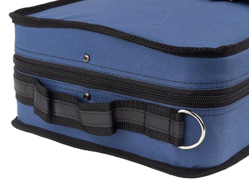 OVC40BUBU Leonardo Elementary series violin case 4/4, oblong, foam moulded, 2 straps, blue, blue interior