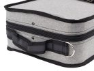 OVC40GRBK Leonardo Elementary series violin case 4/4, oblong, foam moulded, 2 straps, light grey, black interior