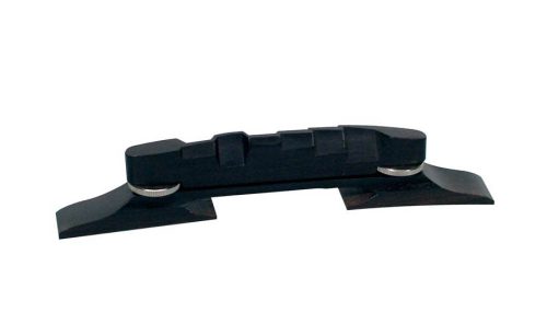 P-107-E Boston  bridge for guitar, ebony, height adjustable, compensated saddles, thin bottom