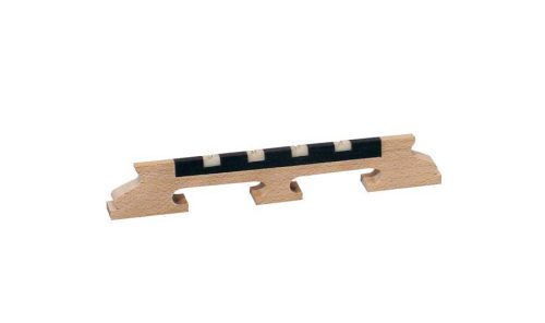 P-1112 Boston  bridge for banjo, maple, ebony+galalith saddle, for tenor banjo, height: 1/2" (1,3 cm)