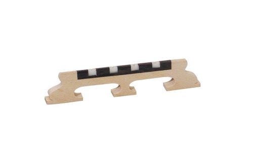 P-1158 Boston  bridge for banjo, maple, ebony+galalith saddle, for tenor banjo, height: 5/8" (1,6 cm)