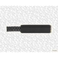   P-210 Proel  jack plug female, pvc black (jpf-210), moulded spring pvc 7mm, 3-pole