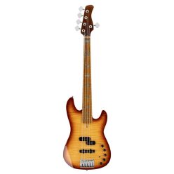   P10+ A5/TS Sire Basses P10 Series Marcus Miller alder with flamed maple top 5-string bass guitar, tobacco sunburst