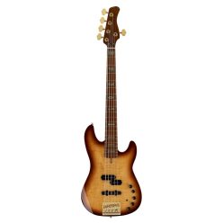   P10 DX5/TS Sire Basses P10 Series Marcus Miller swamp ash + flamed maple 5-string active bass guitar tobacco sunburst, with hard case