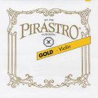 P215421 Pirastro Gold violin string G-4 medium, gut core, silver