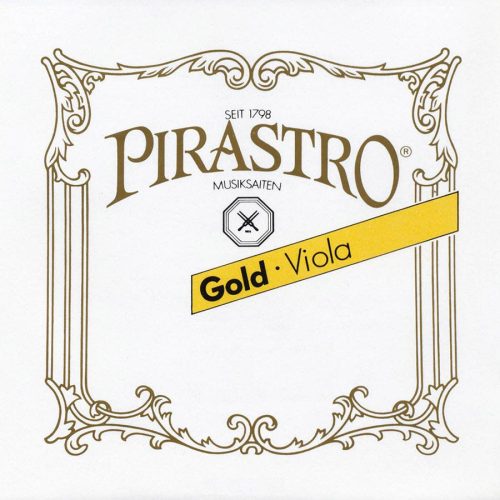 P225421 Pirastro Gold viola string medium, C-4, gut core, silver