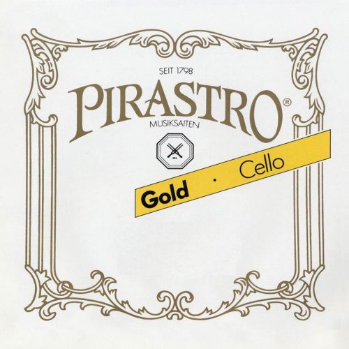 P235300 Pirastro Gold cello string G-3 gut core, silver