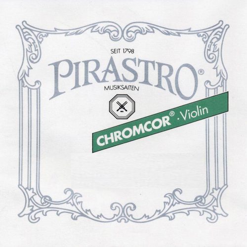 P319020 Pirastro Chromcor violin string set medium, with E-ball end