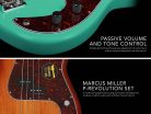 P5 A4F/MLG Sire Basses P5 Series Marcus Miller fretless alder 4-string passive bass guitar mild green