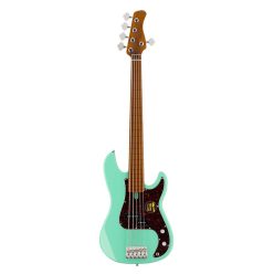   P5 A5F/MLG Sire Basses P5 Series Marcus Miller fretless alder 5-string passive bass guitar mild green