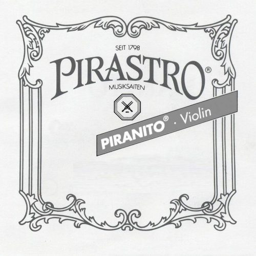 P615080 Pirastro Piranito violin string set 1/16+1/32 medium, with E-ball end