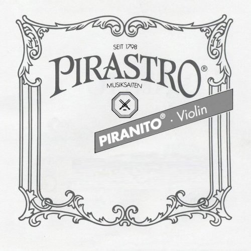 P615360 Pirastro Piranito violin string D-3 1/4+1/8, medium, steel core, chrome steel