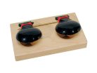 PA-308 Hayman  concert castanets, one pair mounted on block, plastic