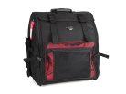 PAB-16120 CNB  accordion trolley bag, black and red, with wheels, accessory pockets, 120 basses, 47h x 53b x 22d