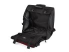 PAB-16120 CNB  accordion trolley bag, black and red, with wheels, accessory pockets, 120 basses, 47h x 53b x 22d