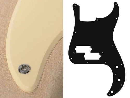 PB-115-C Boston  pickguard, Puncher bass, standard, 1 ply, cream