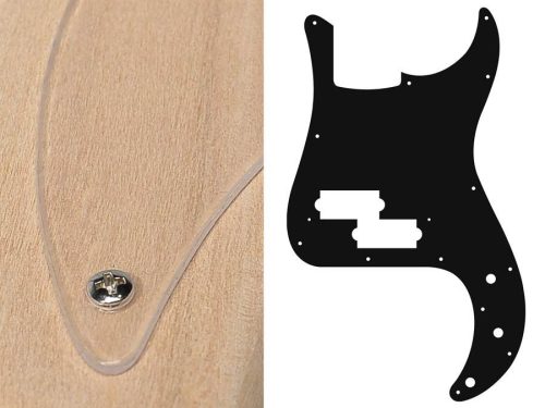 PB-115-TR Boston  pickguard, Puncher bass, standard, 1 ply, transparent