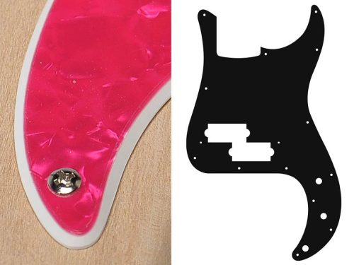 PB-215-PP Boston  pickguard, Puncher bass, standard, 2 ply, pearl pink