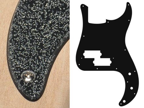 PB-215-SBK Boston  pickguard, Puncher bass, standard, 2 ply, sparkling black