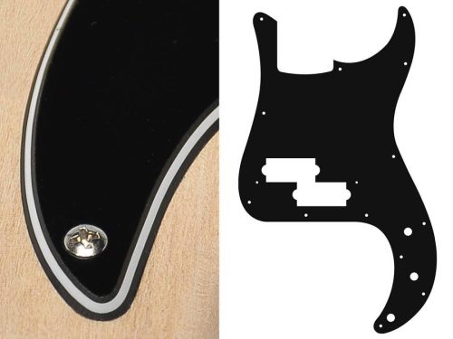 PB-315-B Boston  pickguard, Puncher bass, standard, 3 ply, black