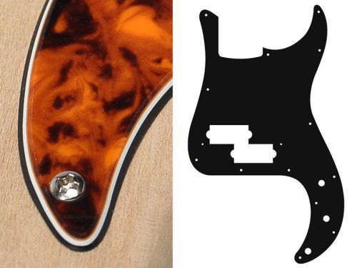 PB-315-MO Boston  pickguard, Puncher bass, standard, 3 ply, marble orange