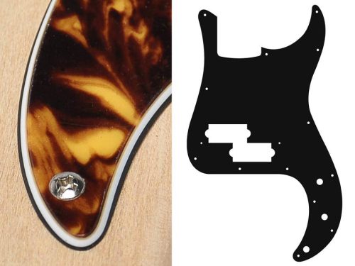 PB-315-MY Boston  pickguard, Puncher bass, standard, 3 ply, marble yellow