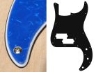 PB-315-PBU Boston  pickguard, Puncher bass, standard, 3 ply, pearl blue