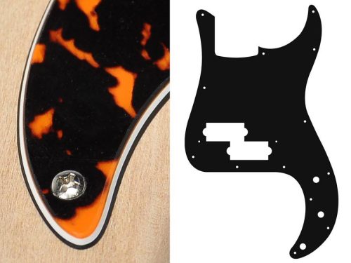 PB-315-WCO Boston  pickguard, Puncher bass, standard, 3 ply, wildcat orange