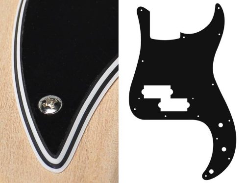 PB-415-B Boston  pickguard, Puncher bass, standard, 4 ply, black