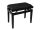 PB1/1020 Boston  piano bench with adjustable seat (55,5x32,5x48-56cm), glossy black with black velvet seat