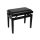 PB1/1025 Boston  piano bench with adjustable seat (55,5x32,5x48-56cm), glossy black with black vinyl seat